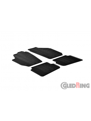 Original Gledring Passform Fußmatten Gummimatten 4 Tlg.+Fixing - Skoda Fabia 2002->/2007-2014